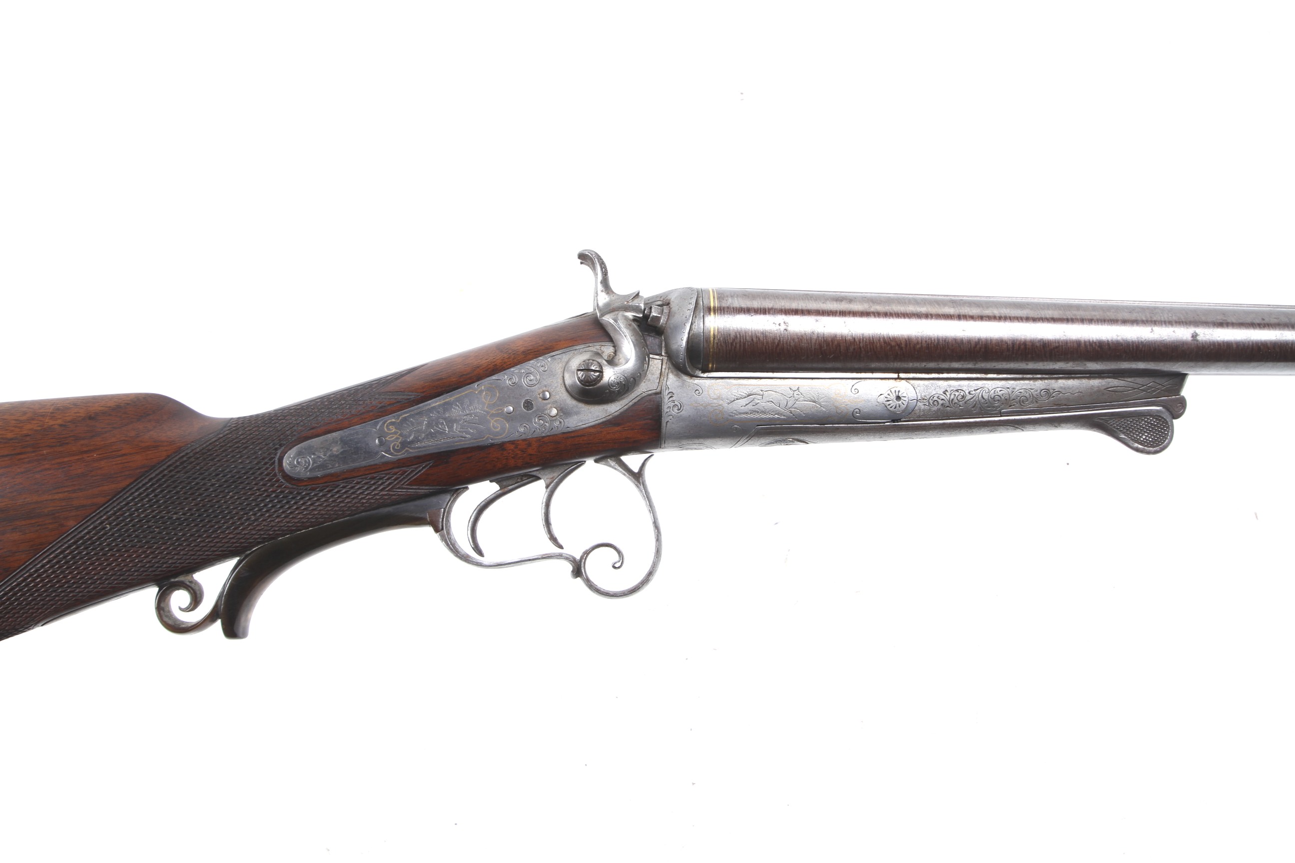 A Justin Thiers of Liege double barrelled side by side 16 gauge shotgun. - Image 3 of 4