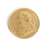 A Queen Victoria (1837-1901), Sovereign, 1898 coin.