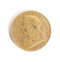 A Queen Victoria (1837-1901), Sovereign, 1898 coin.