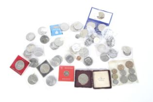 A group of GB and USA coins.