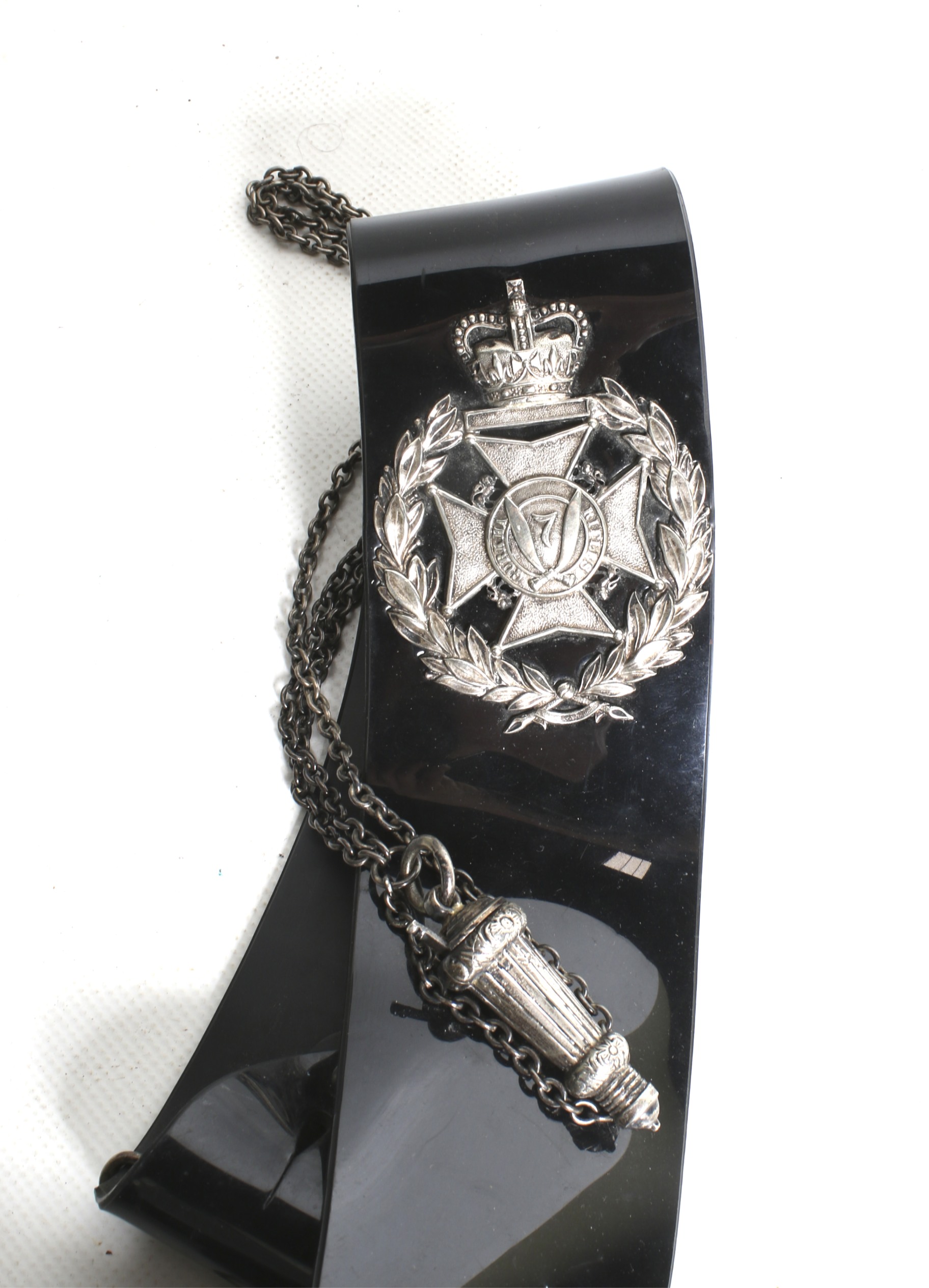 British Army 7th Gurkha Rifles officer's cross belt with chain and whistle - Image 2 of 4