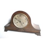A German H A C eight day Napoleon hat striking mantel clock.