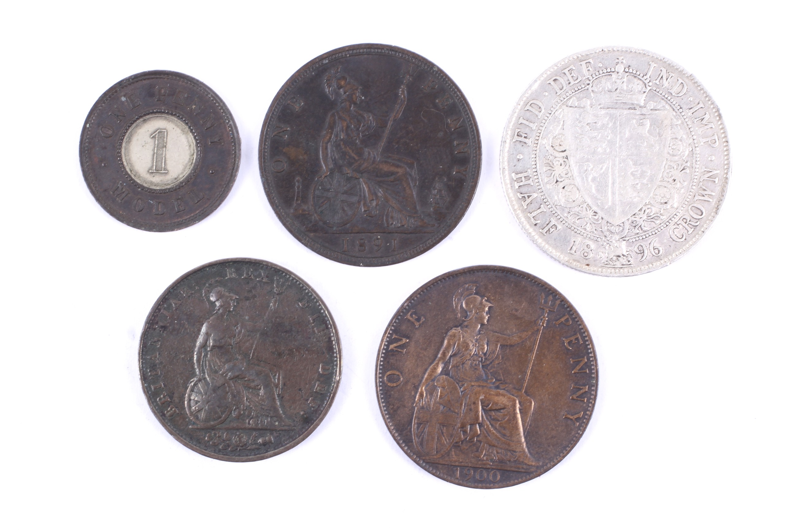 Five 19th century coins. - Image 2 of 2