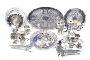 Quantity of 20th century silver plate items.