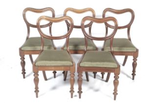 A set of five 19th century mahogany dining chairs.