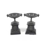 A pair of 19th century ornaments, possibly once part of a clock garniture.