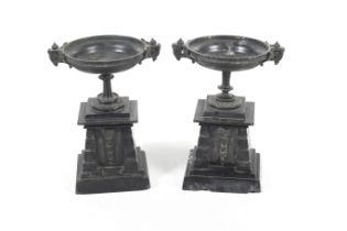 A pair of 19th century ornaments, possibly once part of a clock garniture.