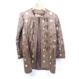 A vintage Corval, Paris brown leather 'jerkin' style jacket.