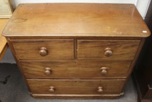 A 20th century mahogany veneered chest of drawers re-purposed from the base of a dressing table.