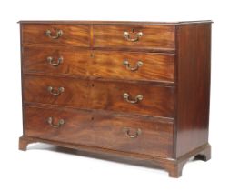 A Georgian style mahogany chest of drawers.
