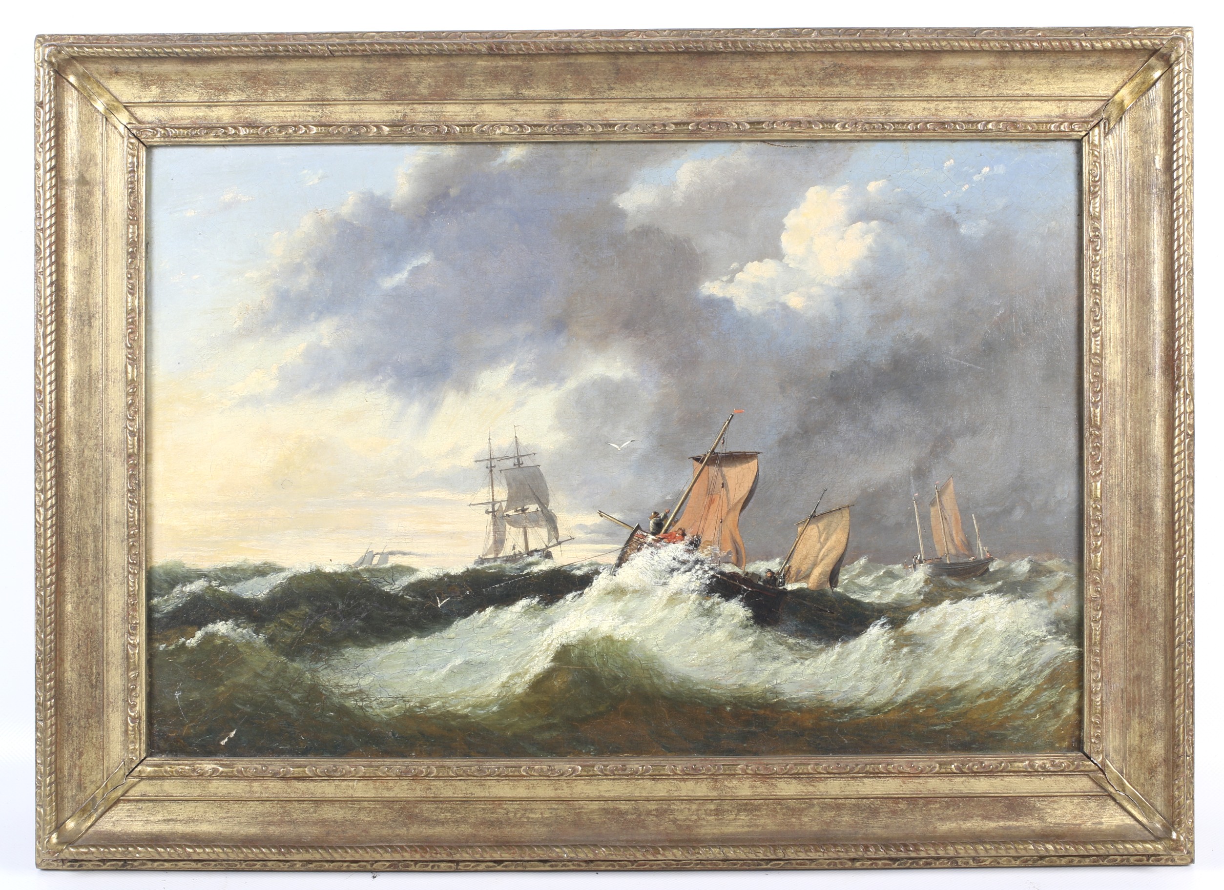 Jock Williams 1855 Marine School, oil on canvas. - Image 2 of 2