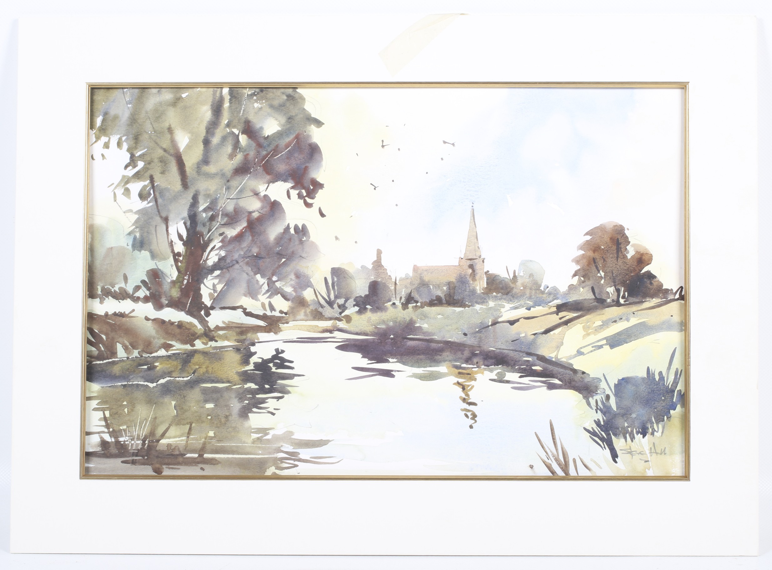 Steve Hall 20th century, watercolour. - Image 2 of 3