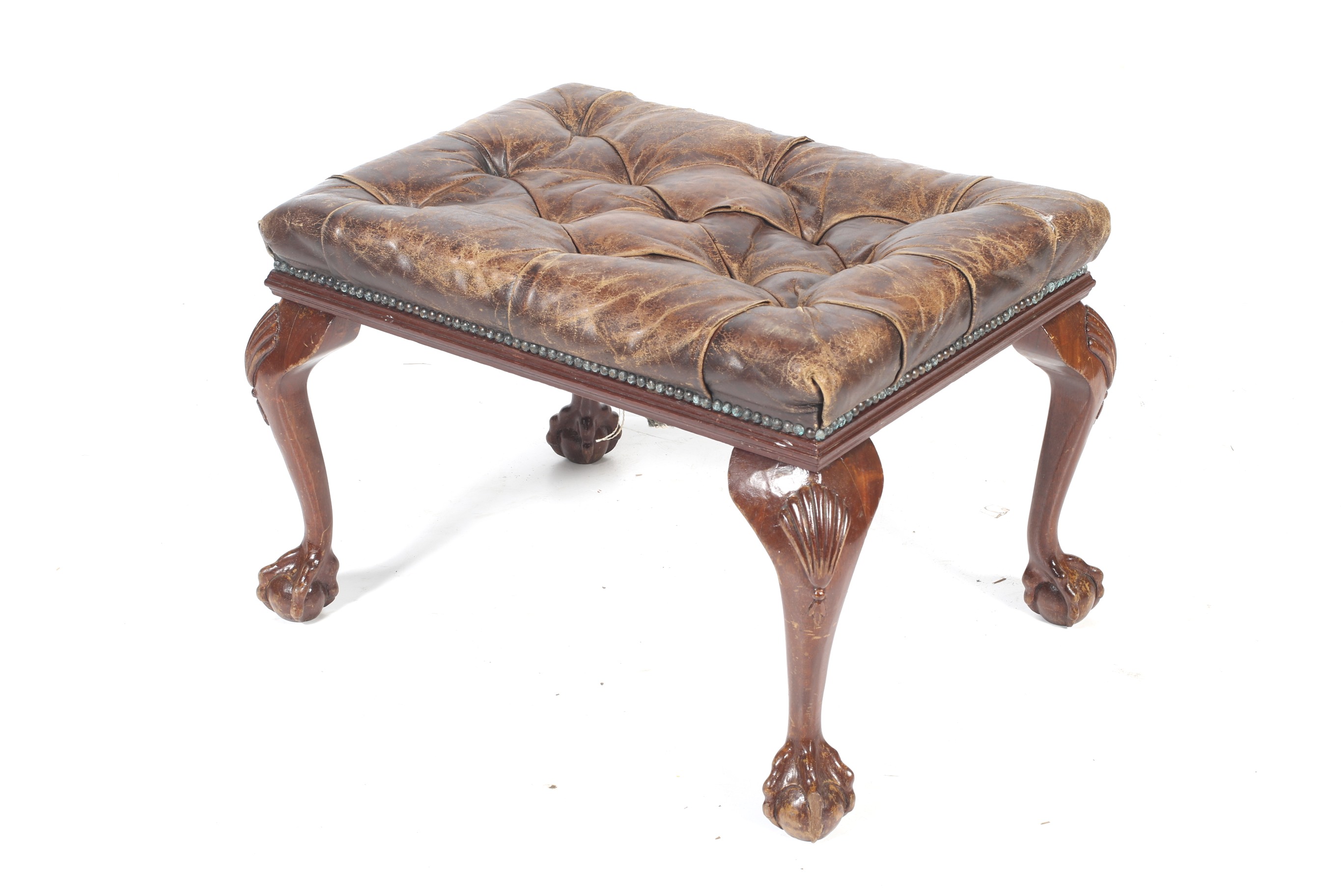 An early 20th century Georgian style rectangular footstool.