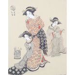 Celia Sheridan (19)88 pen ink ,watercolour and gouache. Japanese female figures.