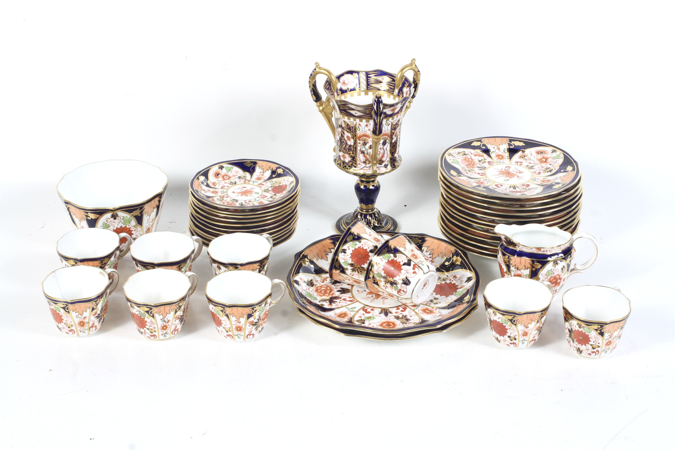 A large 20th century Crown Derby tea service. - Image 2 of 3