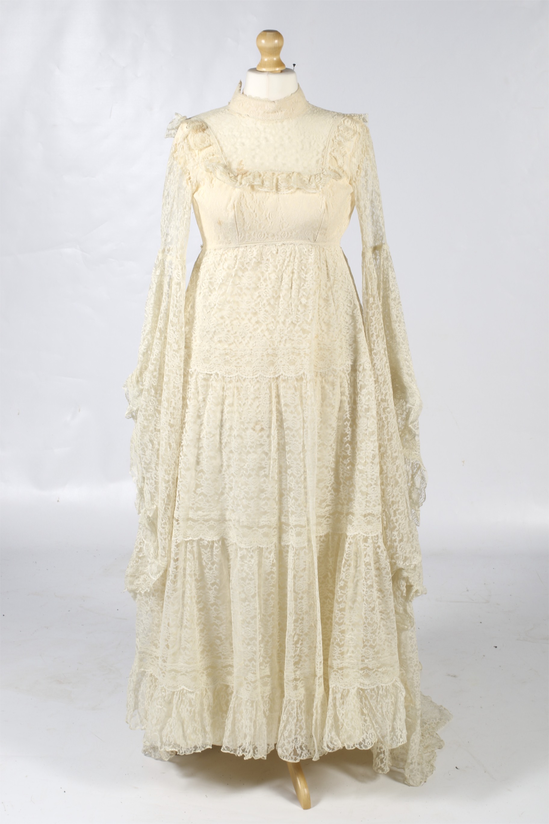A 20th century wedding dress.
