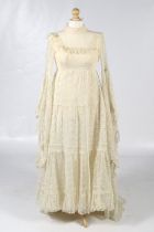 A 20th century wedding dress.