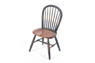A 20th century miniature apprentice or tradesman's sample Windsor stick back chair.