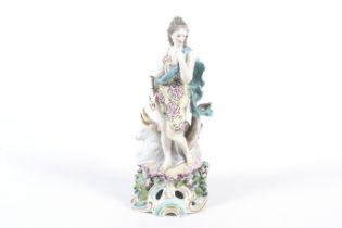 A late 19th century French porcelain figure of Europa.