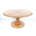 A 20th century (Linley Style) circular satinwood pedestal table.