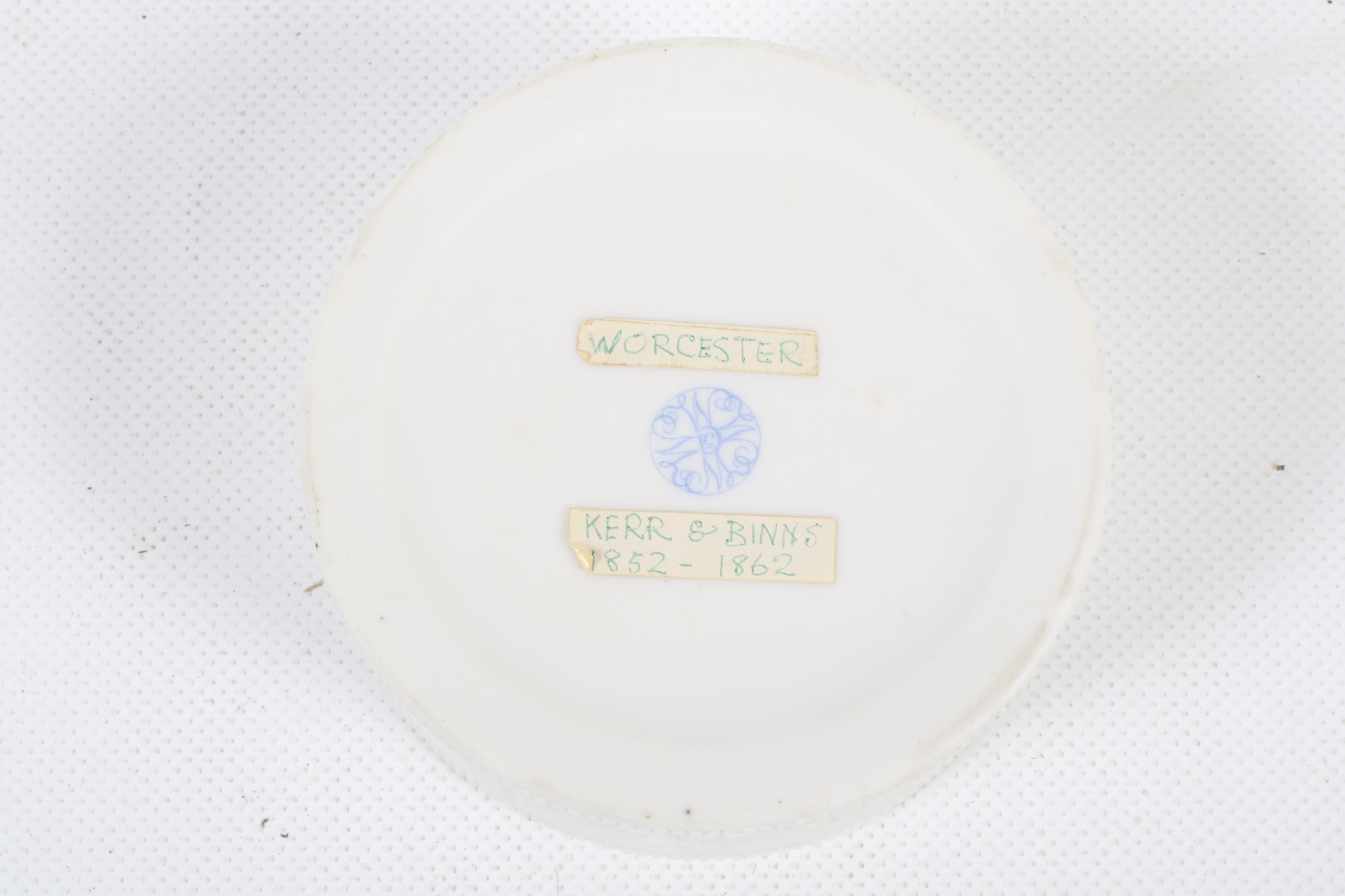 A porcelain lidded pot, possibly Kerr & Bins Worcester. - Image 2 of 2