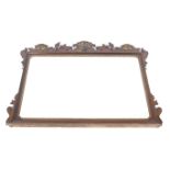 A 20th century bevelled edge overmantel mirror.
