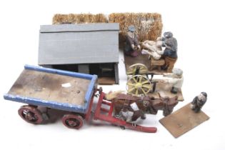 A collection of local folk art handmade rural related items.