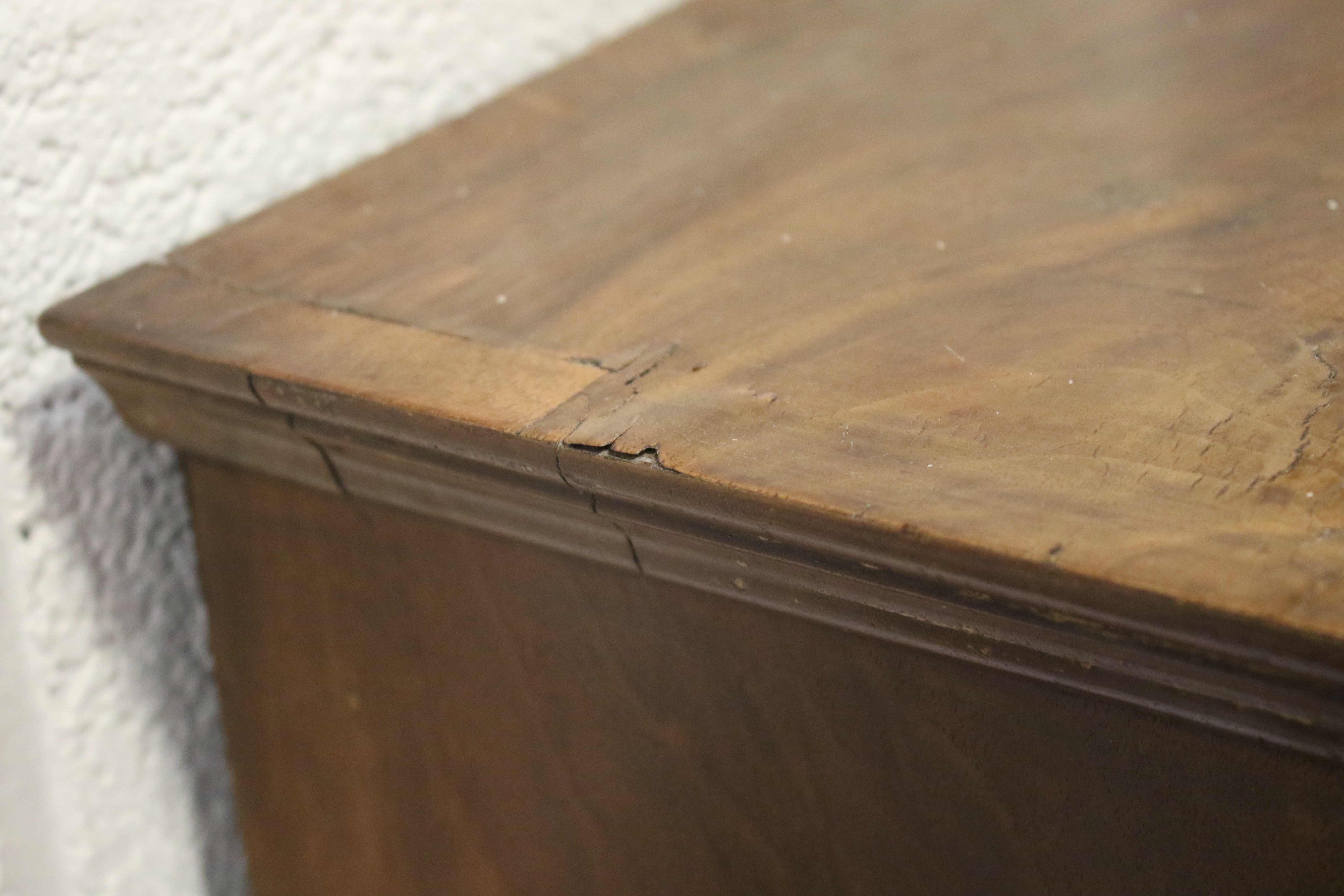 A Queen Anne walnut chest on stand. With canted corners. - Image 6 of 9