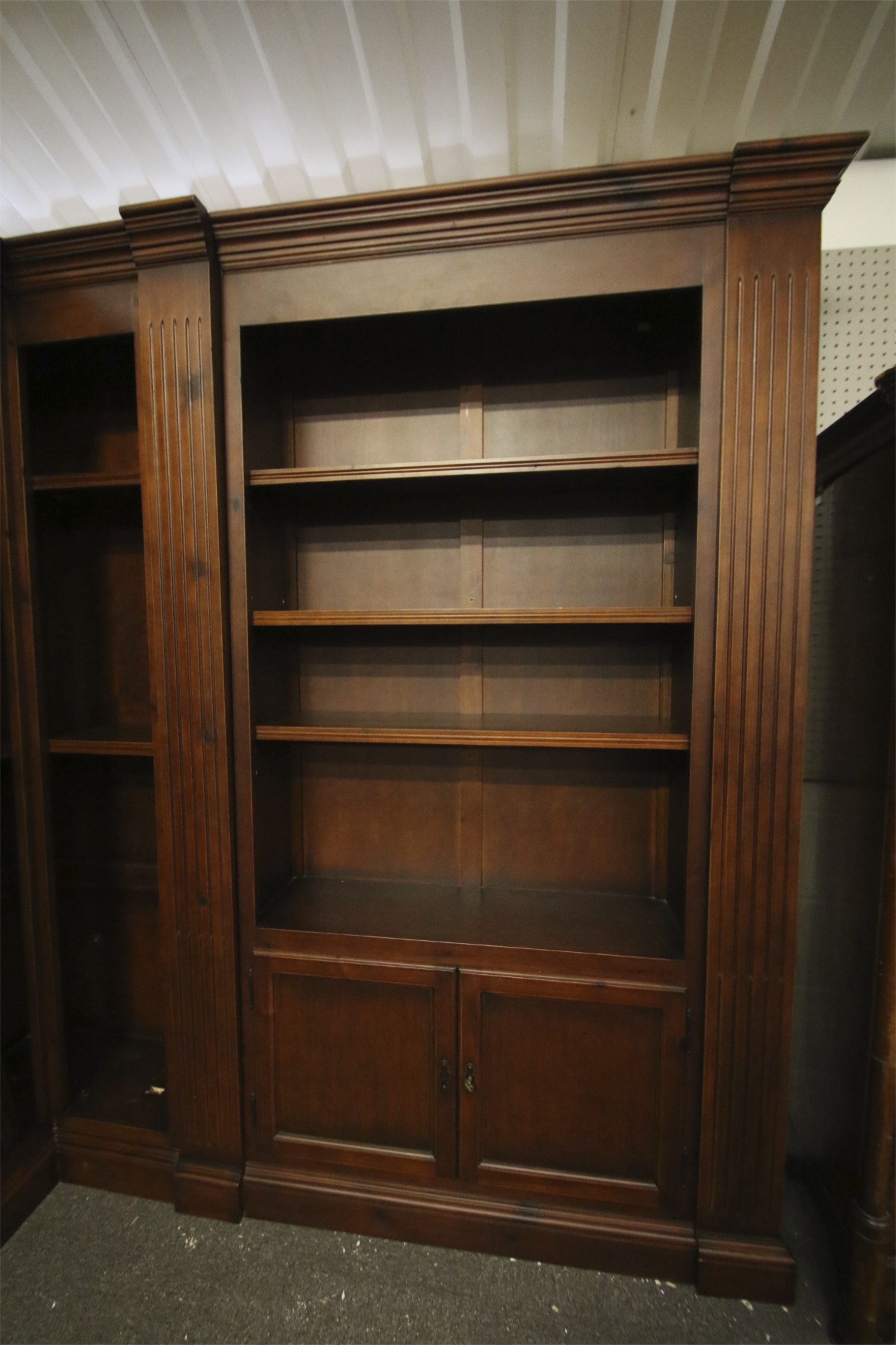 A contemporary antique style six-piece corner bookcase. - Image 2 of 3