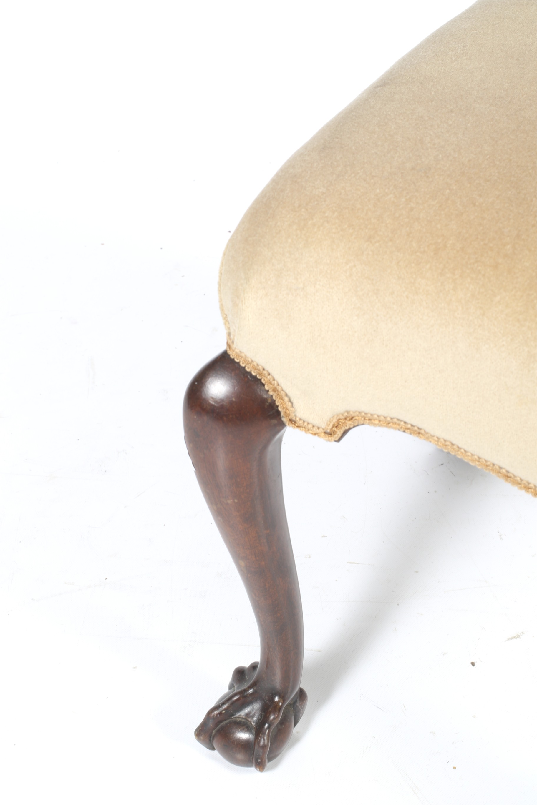 A mahogany and upholstered dressing table footstool. - Image 2 of 2