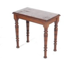 A small 19th century mahogany side table.