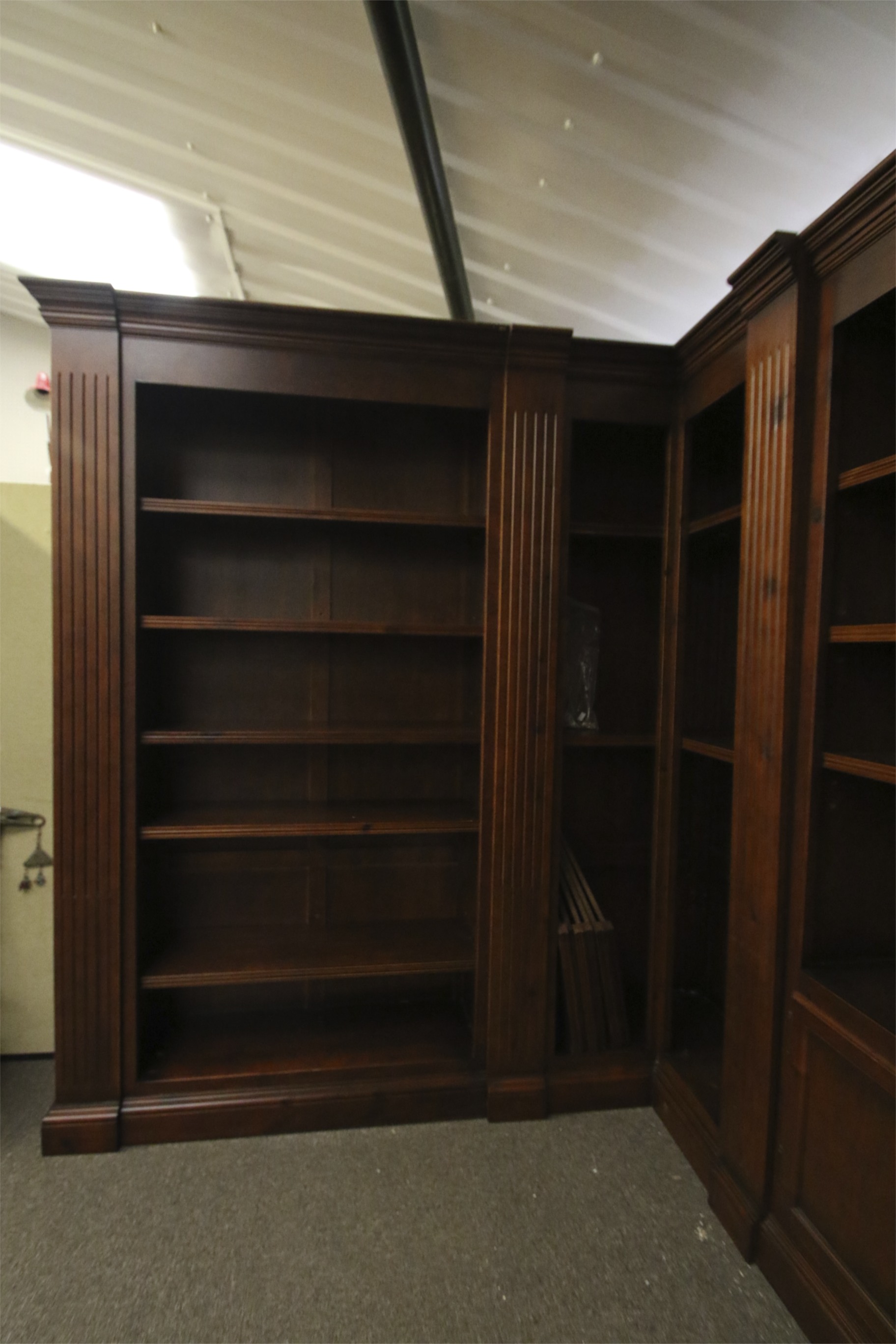 A contemporary antique style six-piece corner bookcase. - Image 3 of 3