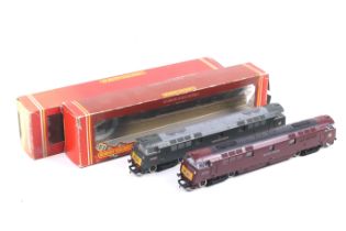 Two Hornby OO gauge diesel locomotives. Comprising one BR Western Yeoman no.