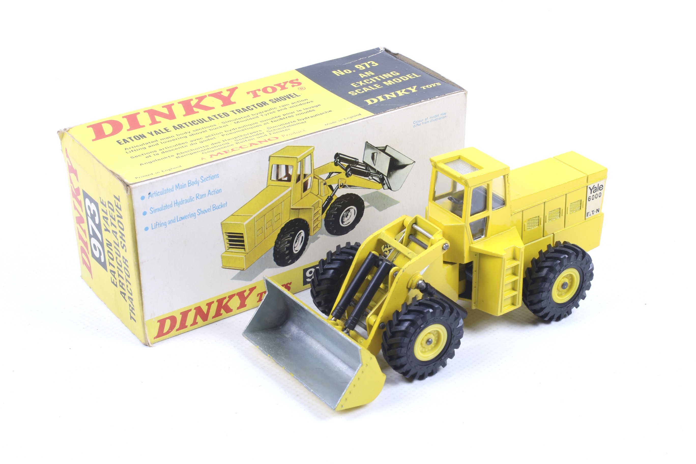 A Dinky diecast EatonYale 6000 Articulated Tractor Shovel. No.