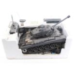 A 1:16th scale radio controlled battle tank.