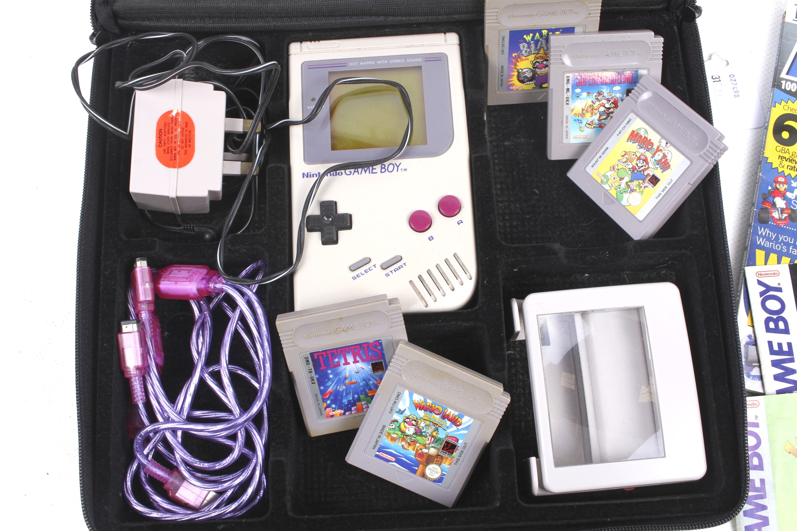 A Nintendo Game Boy hand held games console and five games. - Image 2 of 2