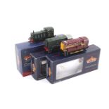 Three Bachmann OO gauge diesel shunting engines. Comprising one BR class 03 no.