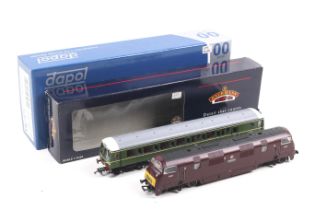 Two OO gauge diesel locomotives. Comprising one Bachmann BR class 42 Warship no.