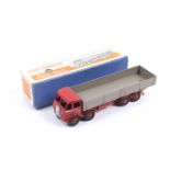 A Dinky diecast Foden Diesel 8 Wheel Wagon. No. 501, red body with tan trailer, in original box.