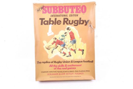 A Subbuteo table rugby international edition. Appears complete but unchecked, in original box. - Image 1 of 2