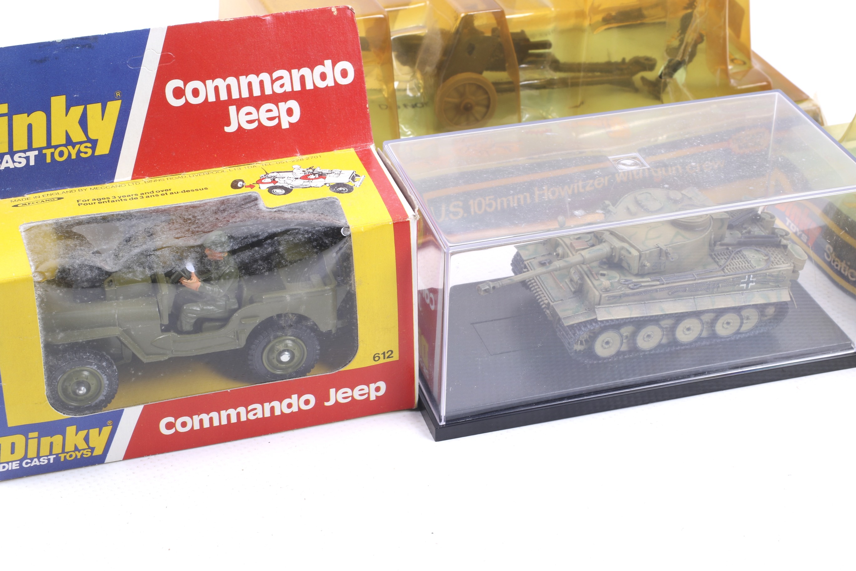 Four military diecast models. Comprising two Dinky field guns and crew nos. - Image 2 of 3