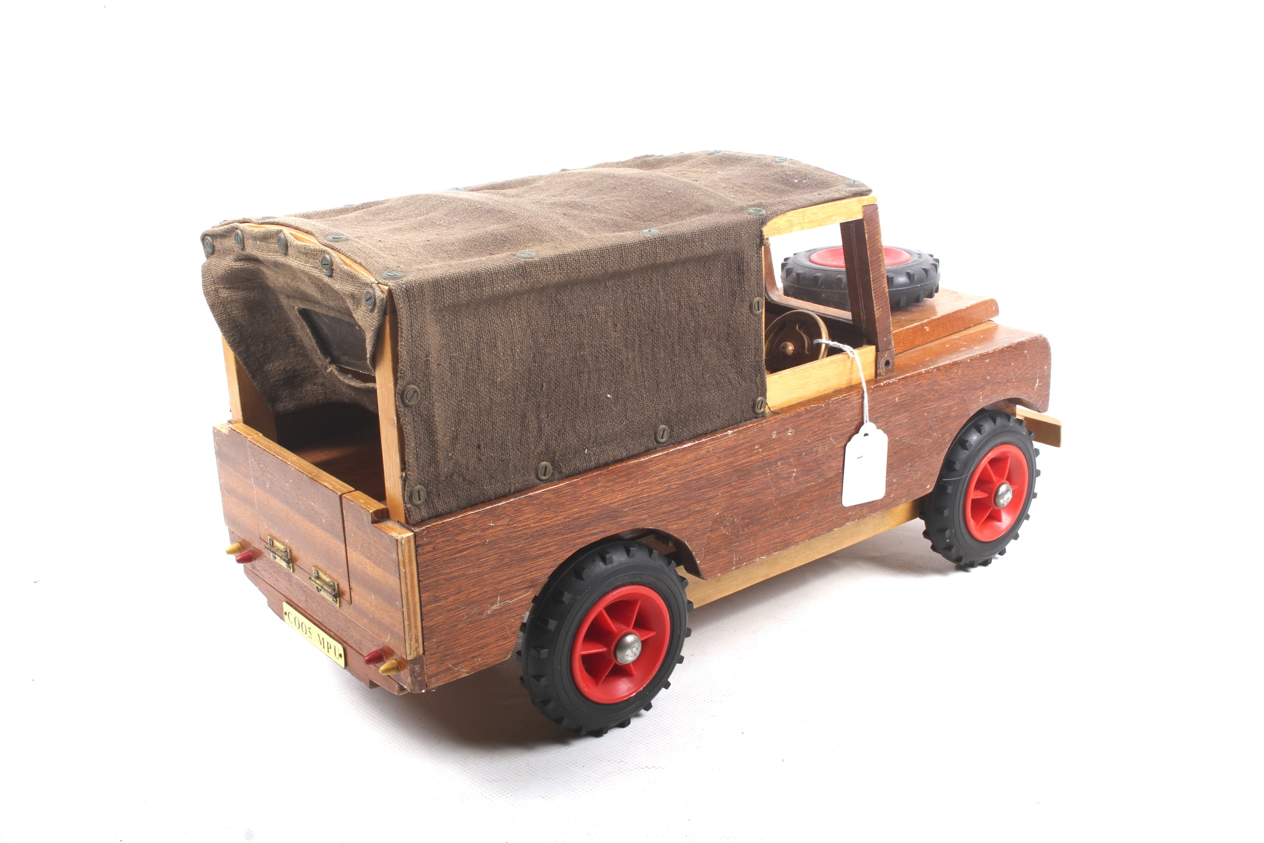 A Scratch built wooden Land Rover. - Image 2 of 2