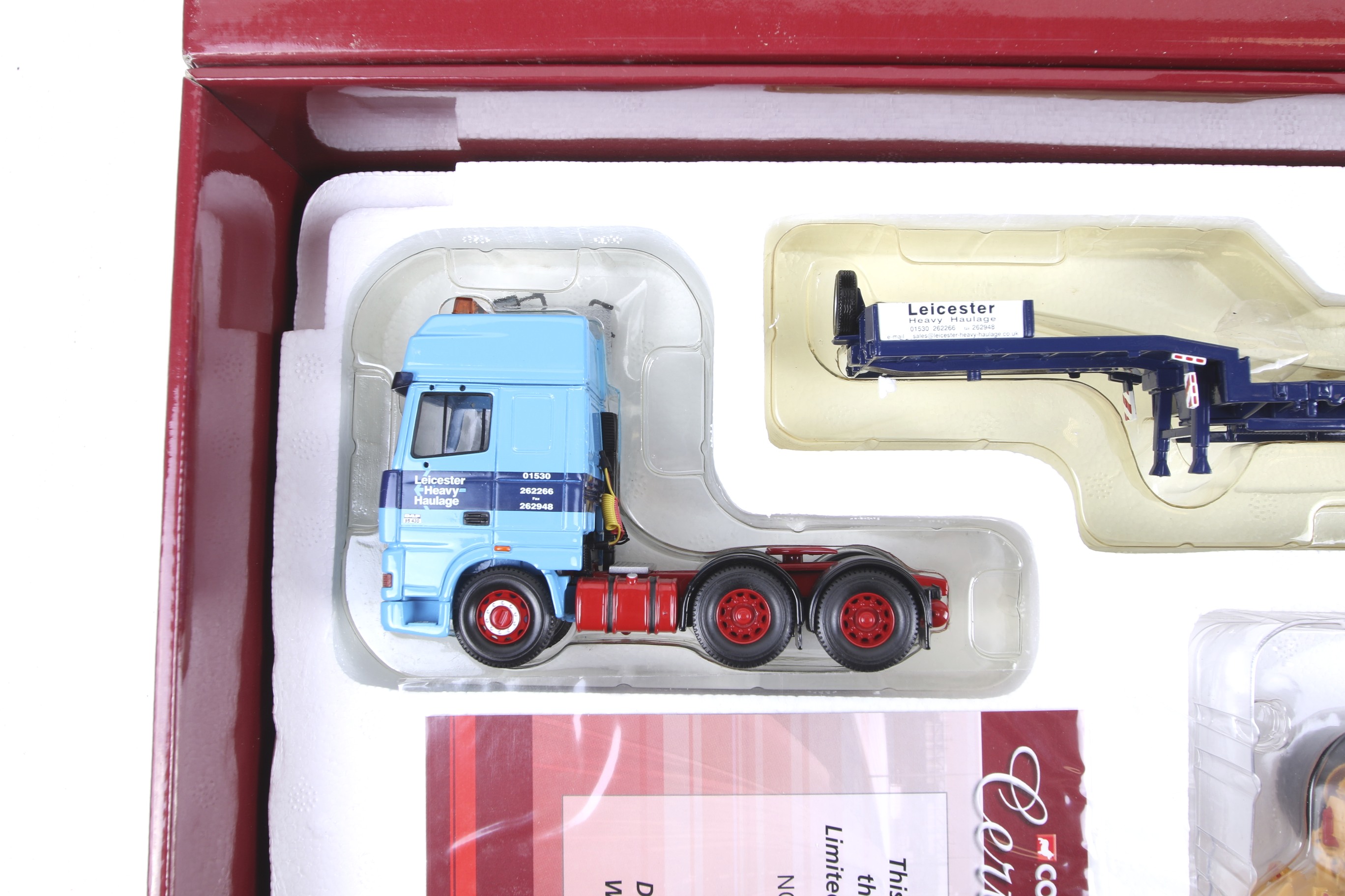 A Corgi Heavy Haulage 1:50 scale diecast DAF XF lorry and Trailer with a Volvo A25D Articulated - Image 2 of 2