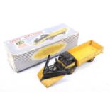 A Dinky diecast Snow Plough. No. 958, black and yellow body, in original box.