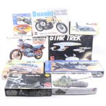 A collection of model kits.