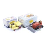 Two Dinky diecast construction models. Comprising one Dumper Truck no. 962 and one Bulldozer no.