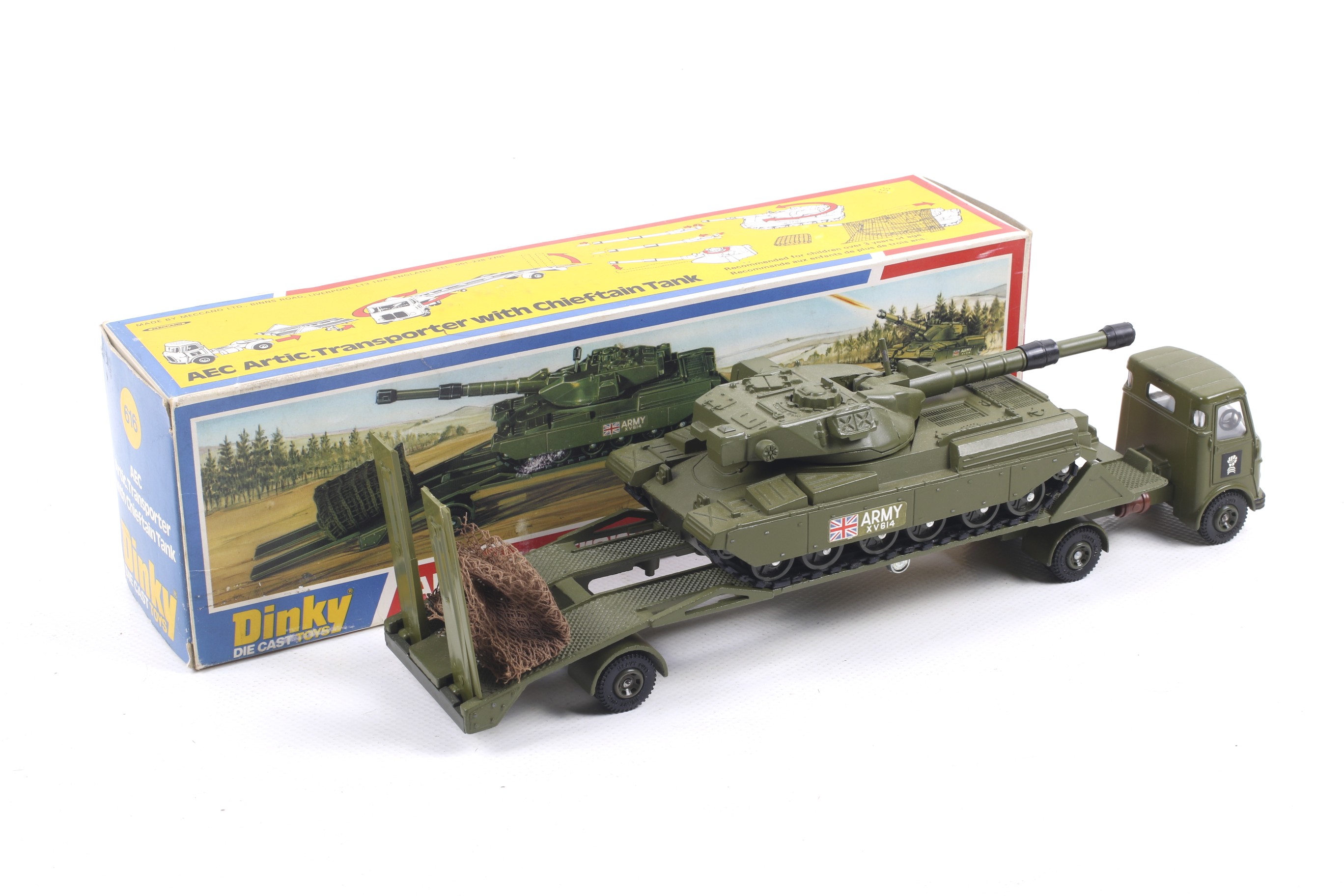 A Dinky diecast AEC Arctic Transporter and Chieftain Tank. No. - Image 2 of 2