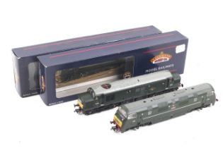 Two Bachmann OO gauge diesel locomotives. Comprising one BR class 42 Warship no.