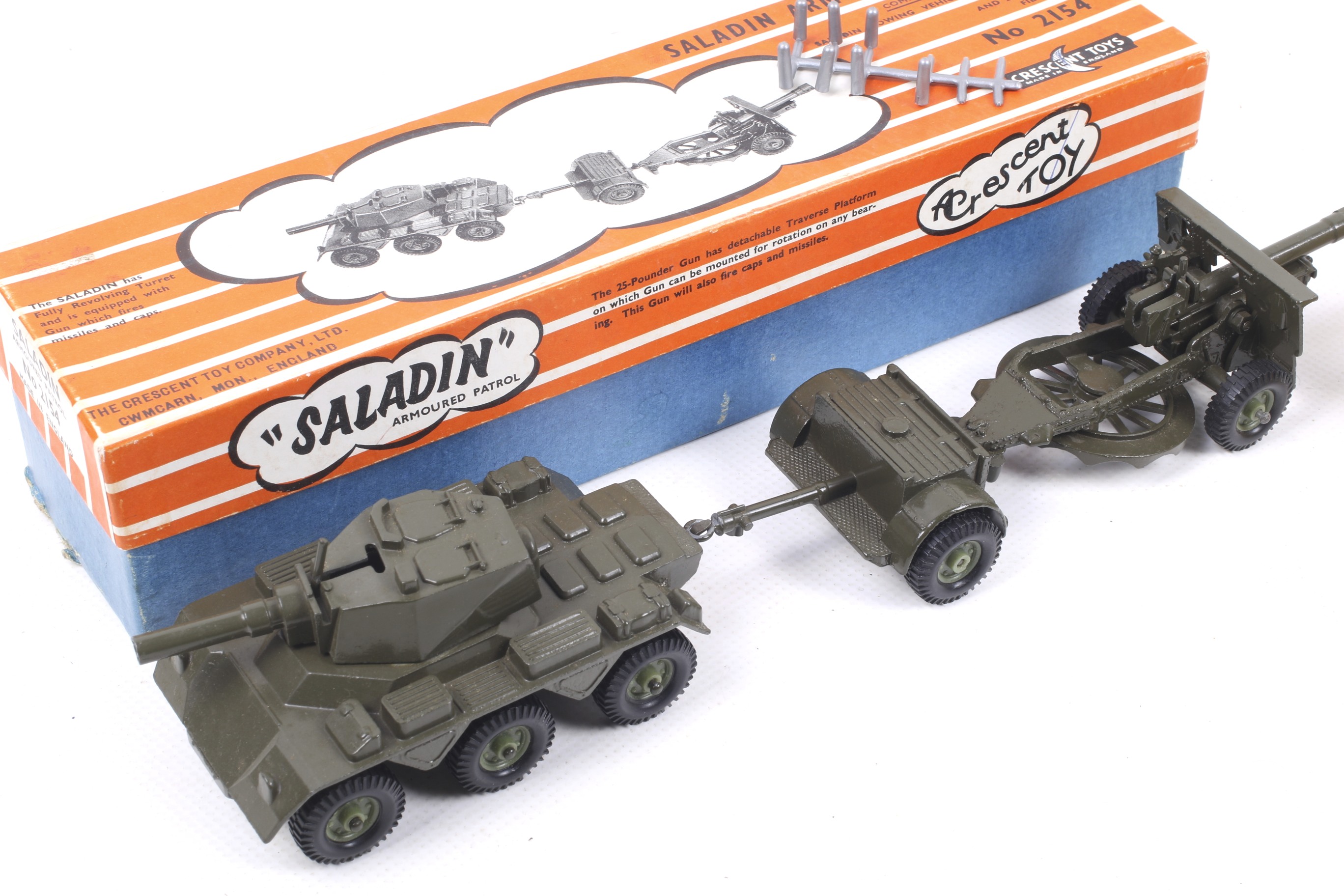 Two Crescent Toys diecast military vehicles. Comprising a Saladin armoured car no. - Image 2 of 2