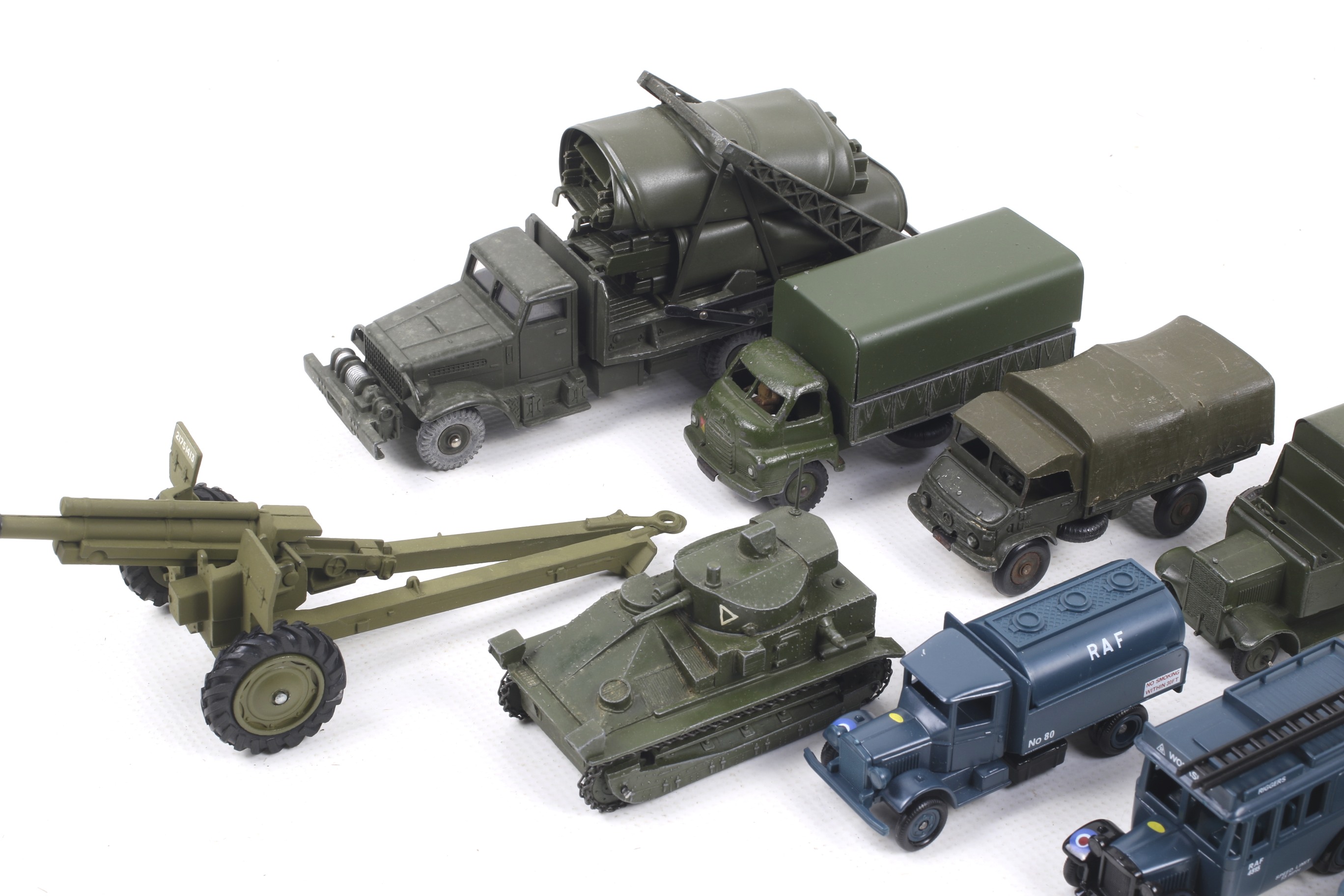 Ten diecast military vehicles. From Dinky and Corgi, noting trucks and field guns etc, all unboxed. - Image 2 of 3